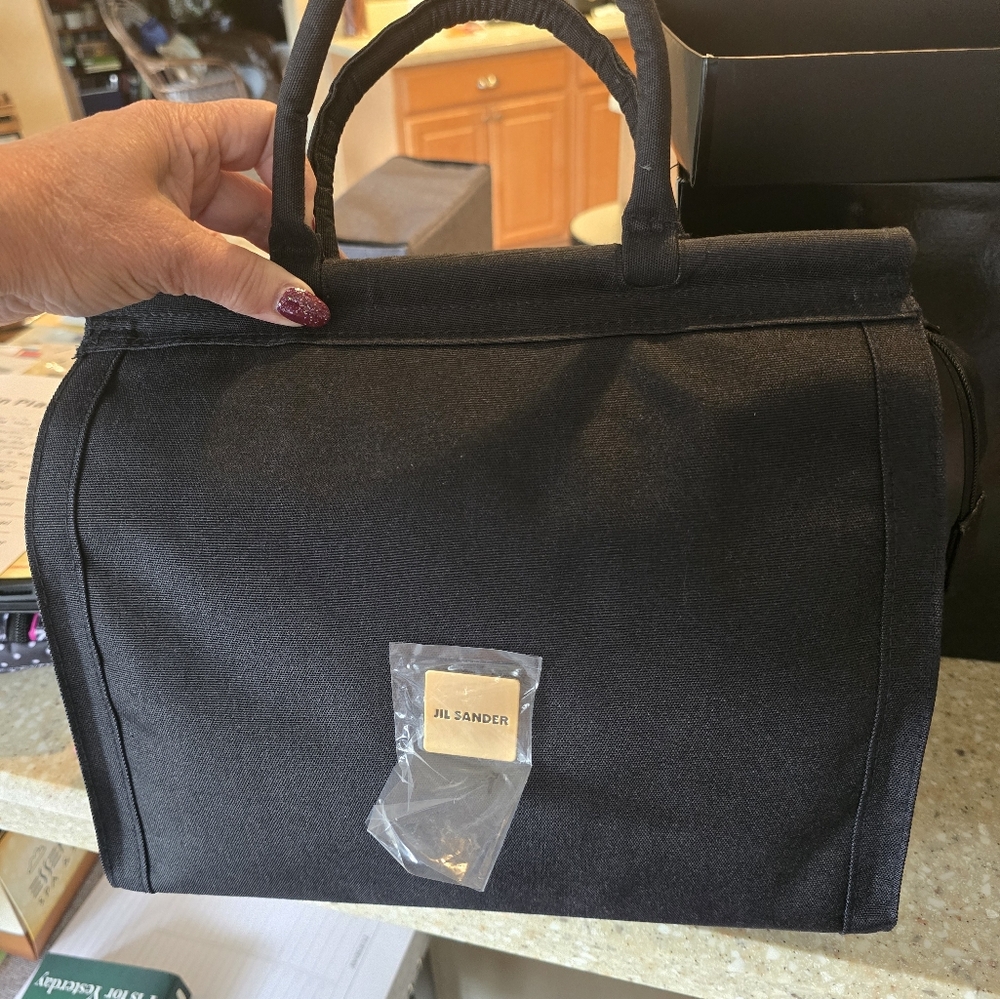 Vintage Jil Sander canvas bag with 3-piece parfum set and original box